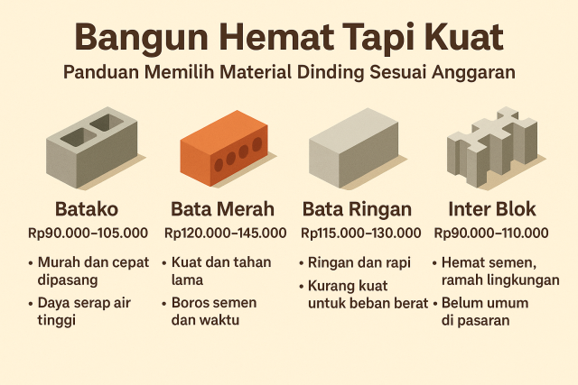Bangun Hemat Tapi Kuat: Panduan Memilih Material Dinding Sesuai Anggaran